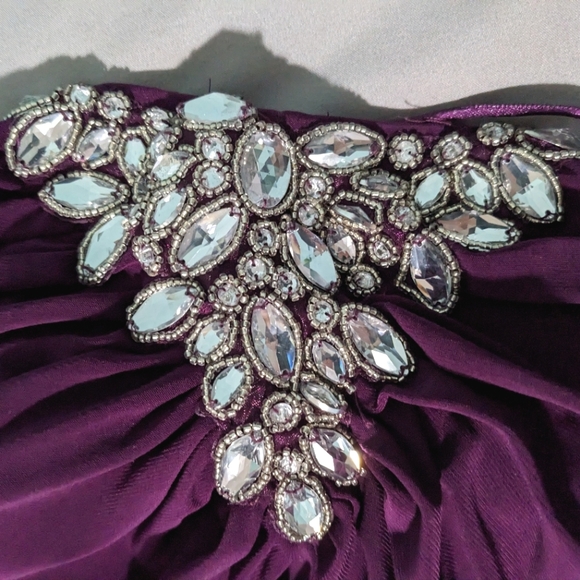 Alex & Eve jeweled one-shoulder formal dress - Picture 3 of 4